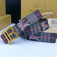 Classical Burberry Check BB Buckle Leather Belt    ITEM NO.: CS-BT025