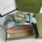 Gucci Blue Floral Print GG Buckle Leather Belt   ITEM NO.: CS-BT036