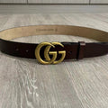 Vintage Style Gucci GG Buckle Leather Belt   ITEM NO.: HF-BT062