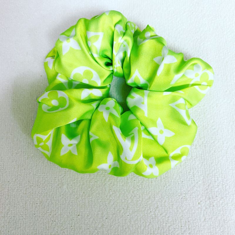 Custom LV design print hair scrunchies  ITEM NO.: HF-HD031