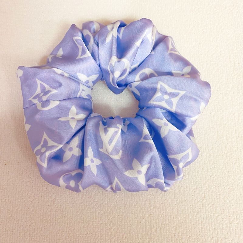 Custom LV design print hair scrunchies  ITEM NO.: HF-HD031