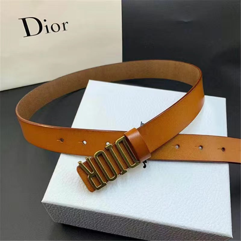 9 Colors Simple Delicate Dior Buckle Leather Belt   ITEM NO.: HF-BT040