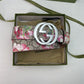 Gucci Red Floral Print GG Buckle Leather Belt   ITEM NO.: HF-BT037