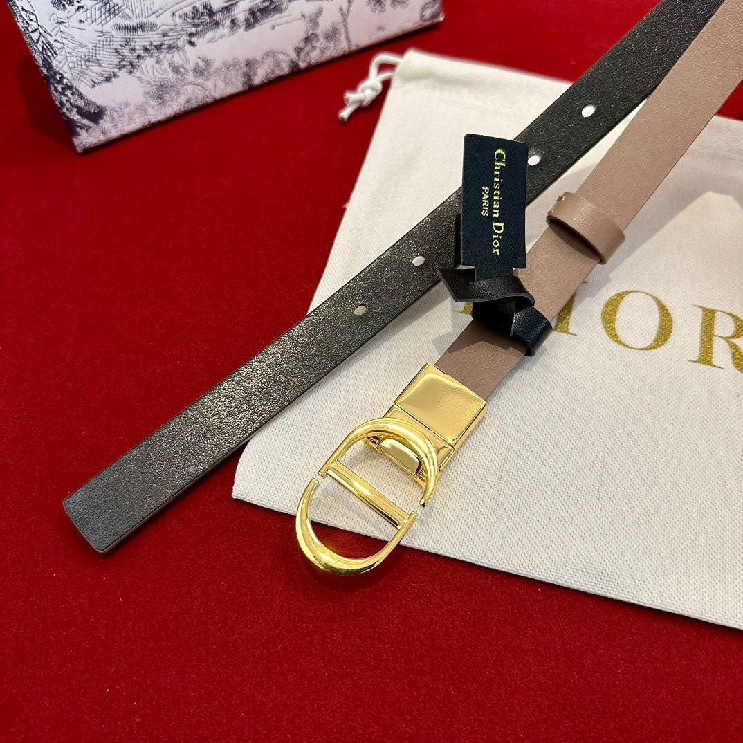 Multi-Colors Double-Sided Genuine Cow Leather Christian Dior CD Buckle Belt   ITEM NO.: HF-BT016