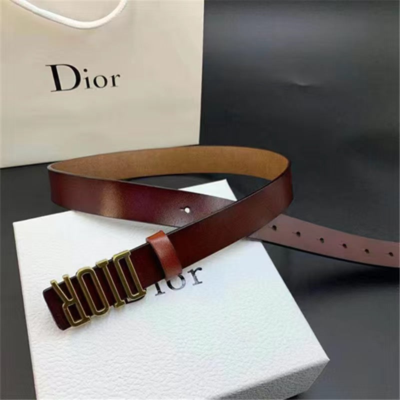 9 Colors Simple Delicate Dior Buckle Leather Belt   ITEM NO.: CS-BT040