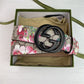 Gucci Red Floral Print GG Buckle Leather Belt   ITEM NO.: CS-BT037