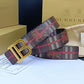 Classical Check Burberry BB Buckle Leather Belt    ITEM NO.: CS-BT026