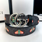 Classical Gucci Bee Print GG Buckle Leather Belt   ITEM NO.: CS-BT042