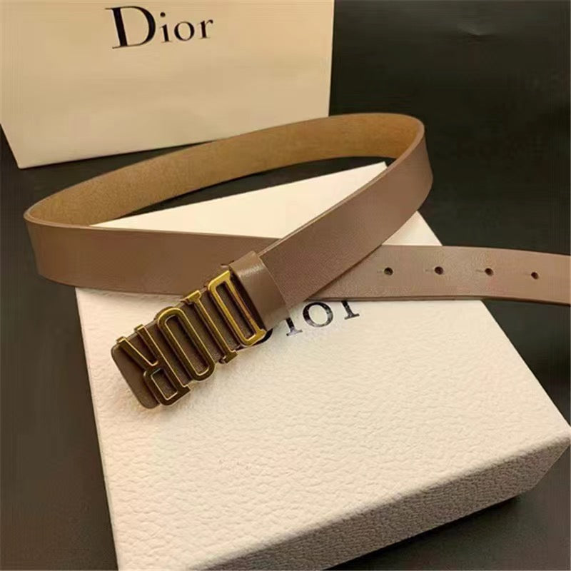9 Colors Simple Delicate Dior Buckle Leather Belt   ITEM NO.: HF-BT040