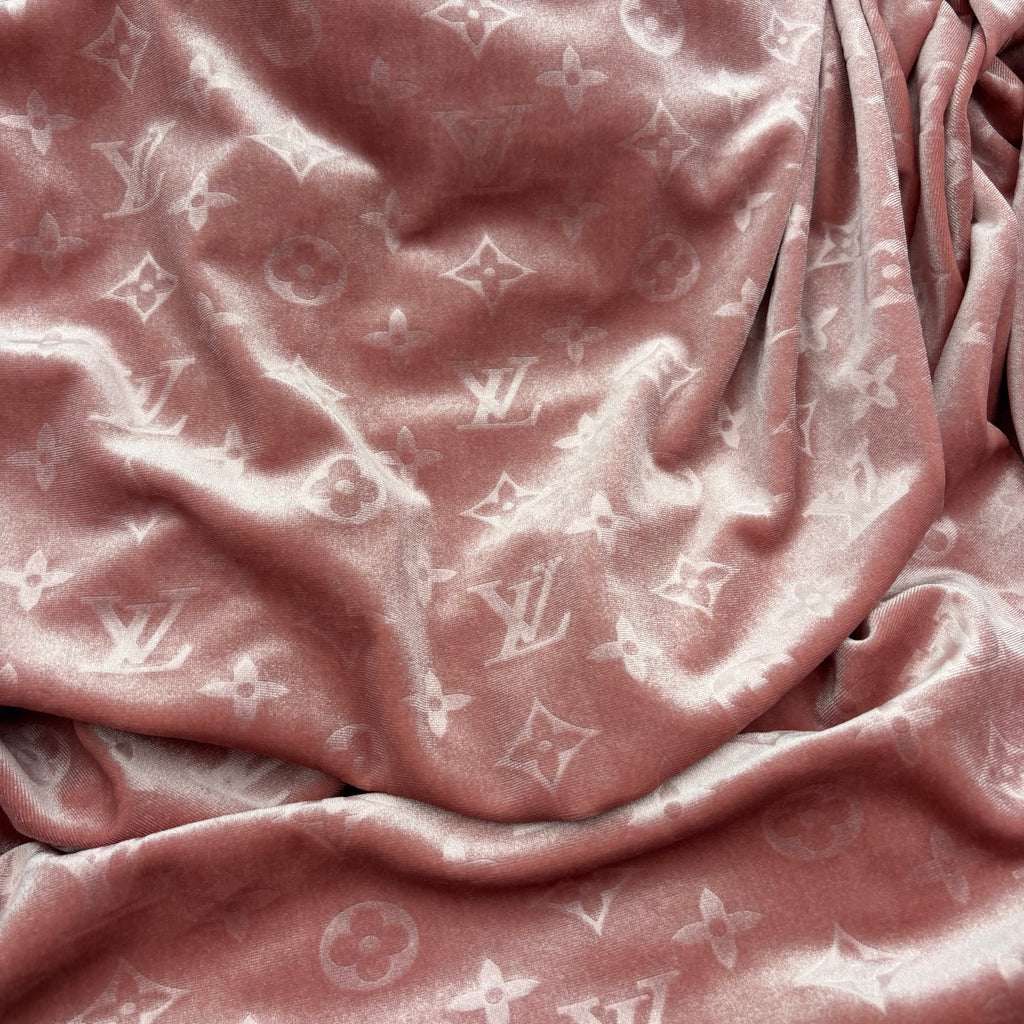 Mutiple Colors Designer LV Logo Embossed Luxury Shinning Velvet Fabrics NO.: LV-F142