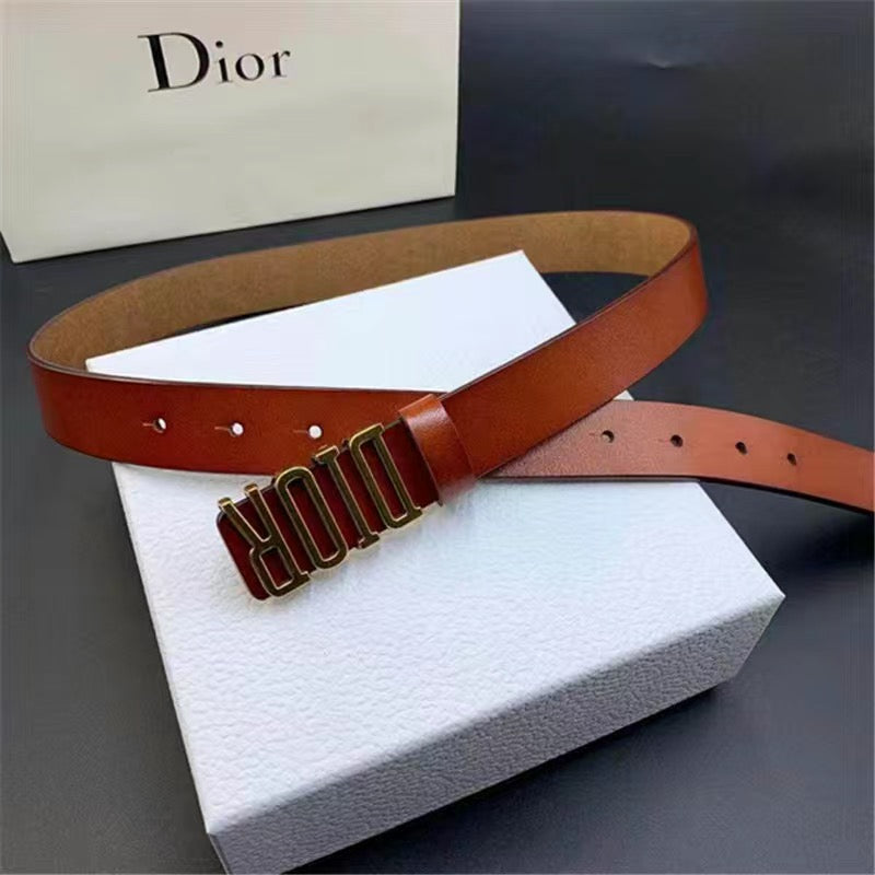 9 Colors Simple Delicate Dior Buckle Leather Belt   ITEM NO.: HF-BT040