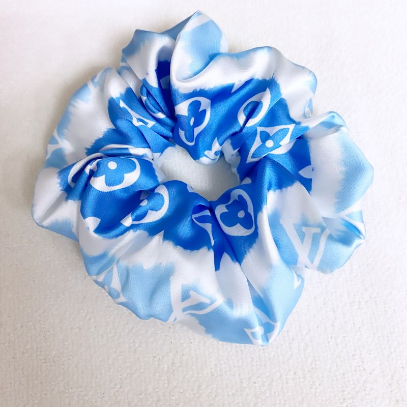 Custom LV design print hair scrunchies  ITEM NO.: HF-HD031