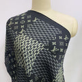Custom LV design print silk feeling functional neck scarf head scarf sleeping hair wrapping scarf decorative scarf etc   ITEM NO.: HF-SF009