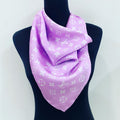 Custom LV design print silk feeling functional neck scarf head scarf sleeping hair wrapping scarf decorative scarf etc   ITEM NO.: HF-SF014