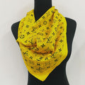 Custom LV design print silk feeling functional neck scarf head scarf sleeping hair wrapping scarf decorative scarf etc   ITEM NO.: HF-SF018