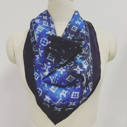 Custom LV design print silk feeling functional neck scarf head scarf sleeping hair wrapping scarf decorative scarf etc   ITEM NO.: CS-SF038