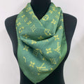 Custom LV design print silk feeling functional neck scarf head scarf sleeping hair wrapping scarf decorative scarf etc   ITEM NO.: HF-SF046