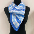 Custom LV design print silk feeling functional neck scarf head scarf sleeping hair wrapping scarf decorative scarf etc   ITEM NO.: HF-SF049