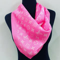Custom LV design print silk feeling functional neck scarf head scarf sleeping hair wrapping scarf decorative scarf etc   ITEM NO.: HF-SF051