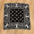 Custom LV Paisley design print silk feeling functional neck scarf head scarf sleeping hair wrapping scarf decorative scarf etc   ITEM NO.: HF-SF054