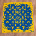 Custom LV printed silky functional scarf in collaborative design by talented designer  ITEM NO.: HF-SF055