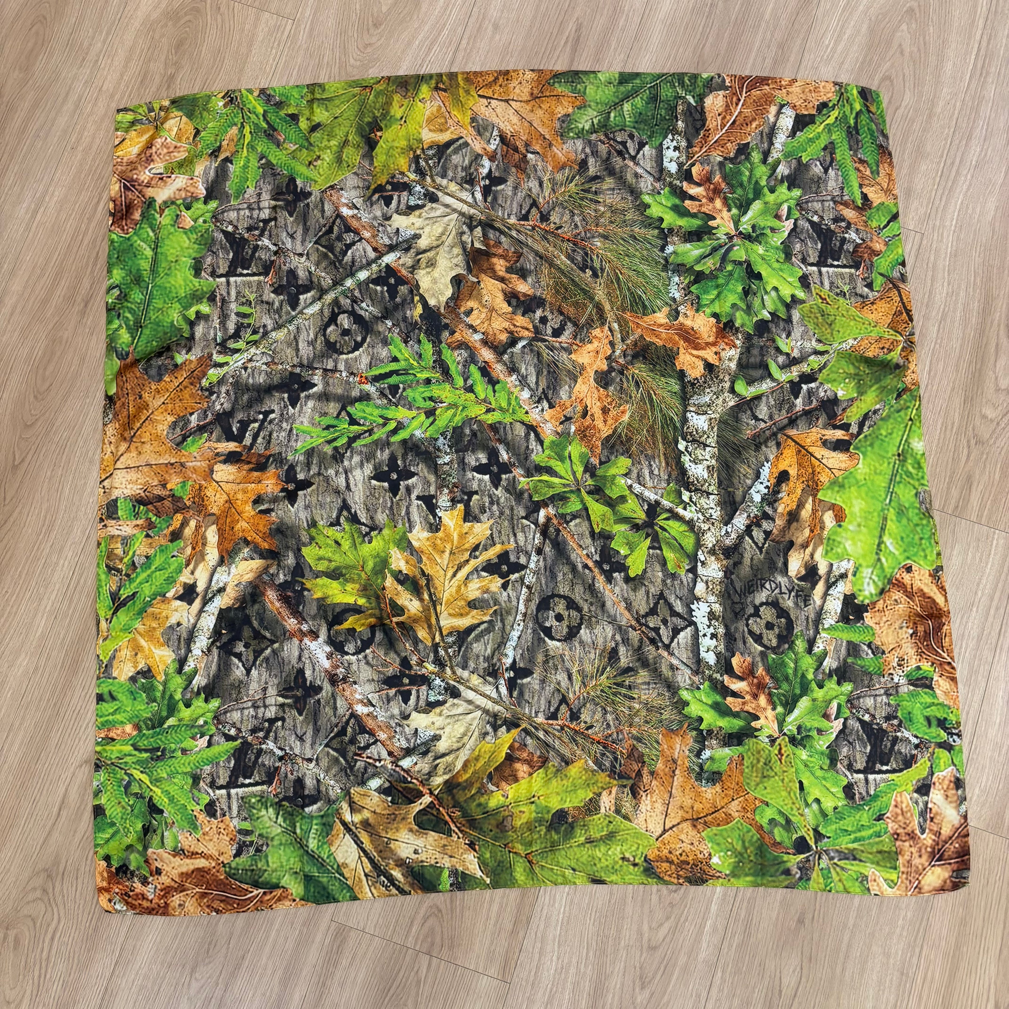 Custom LV printed silky functional scarf in collaborative design by talented designer  ITEM NO.: HF-SF056