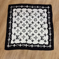Custom LV printed silky functional scarf in collaborative design by talented designer  ITEM NO.: HF-SF058