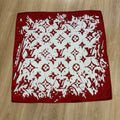 Custom LV printed silky functional scarf in collaborative design by talented designer  ITEM NO.: HF-SF062