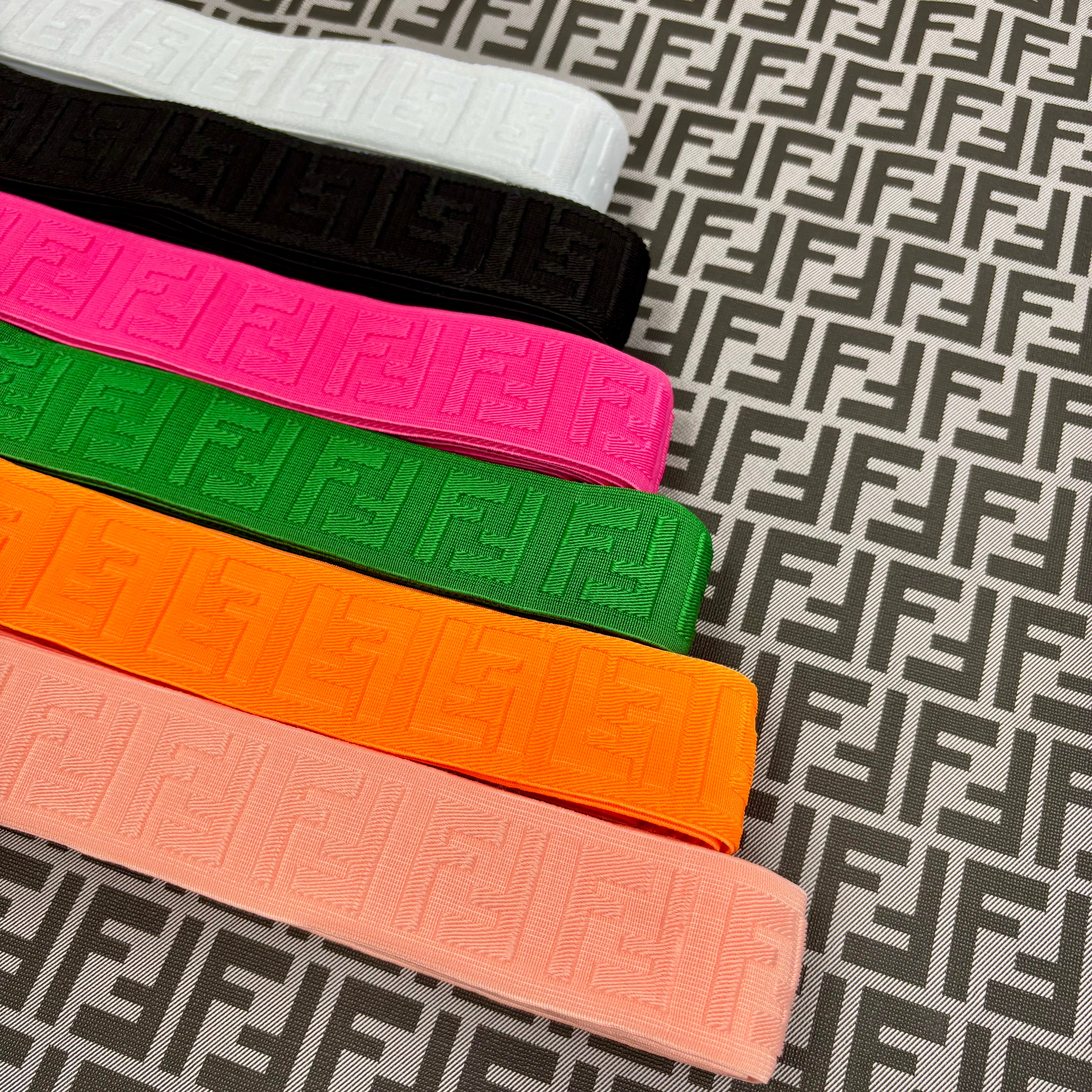 Multicolor Fendi Jacquard Embossed Effect Elastic Band Strap Wrap Item NO.: ACC-021