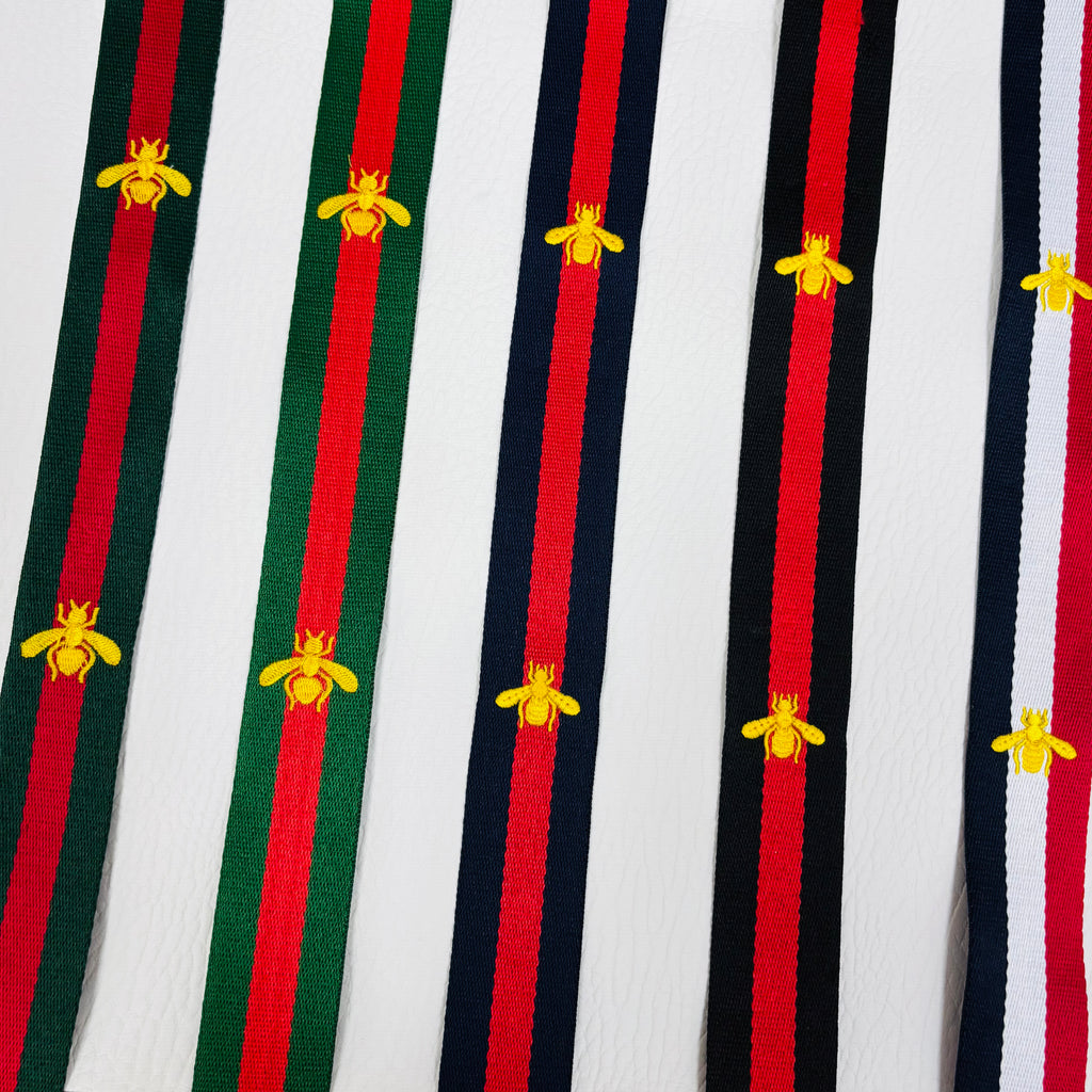 Gucci Multicolor Green Red Bee Style Woven Wrap Band Tape Item NO.: ACC-019
