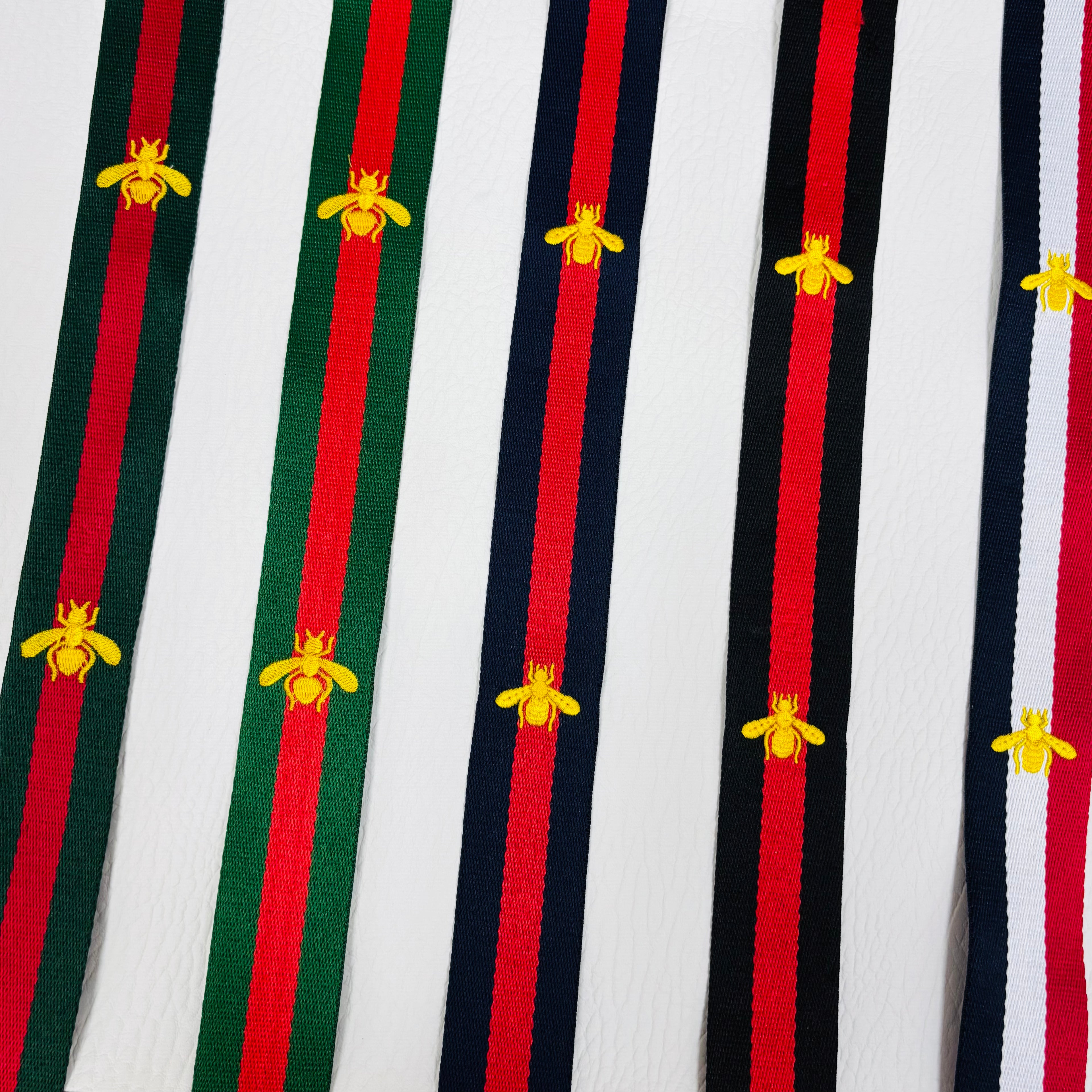 Gucci Multicolor Green Red Bee Style Woven Wrap Band Tape Item NO.: ACC-019