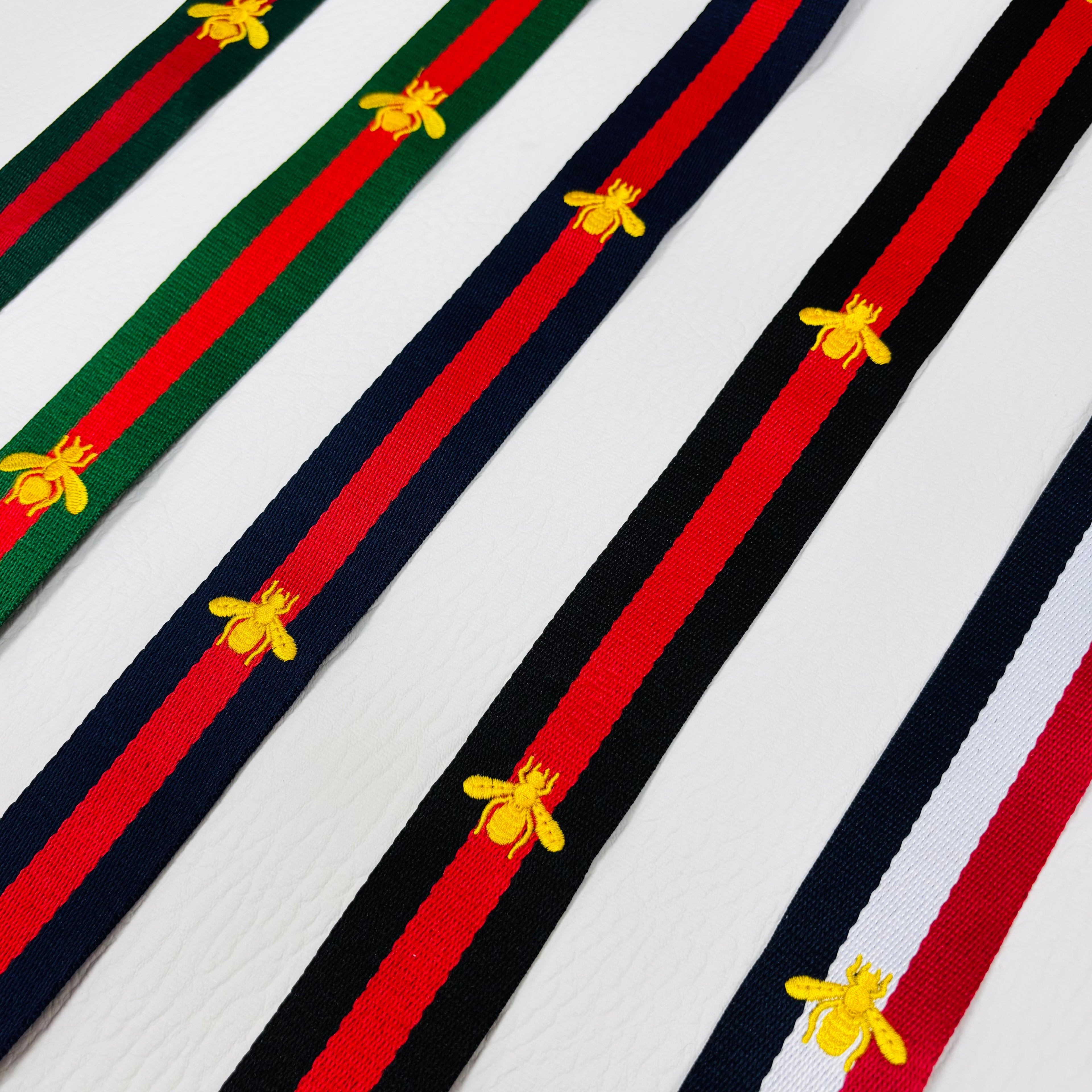 Gucci Multicolor Green Red Bee Style Woven Wrap Band Tape Item NO.: ACC-019