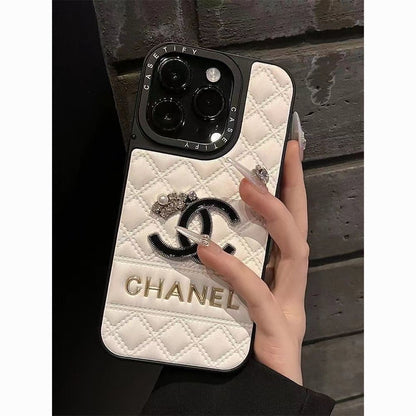 Rhombus Quilted Chanel-Style iPhone Case Item NO.:HF-PC003