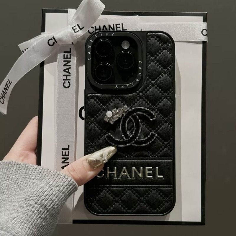 Rhombus Quilted Chanel-Style iPhone Case Item NO.:HF-PC003