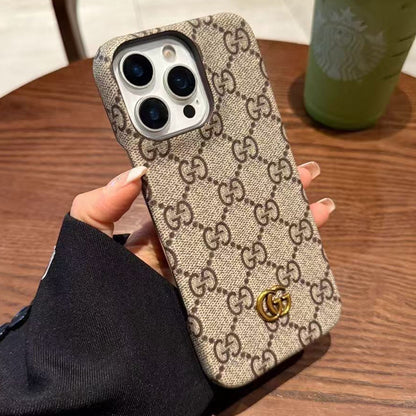 GG Classic Pattern Half-Wrapped Hard Phone Case Item NO.:HF-PC015