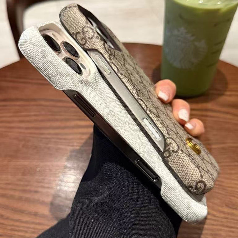 GG Classic Pattern Half-Wrapped Hard Phone Case Item NO.:HF-PC015