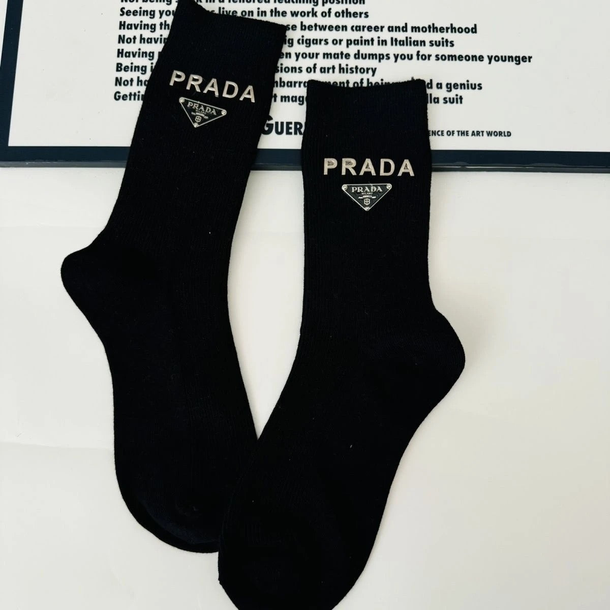 PRADA Stylish Mid-Calf Cotton Women's Socks Item NO.:HF-SK001