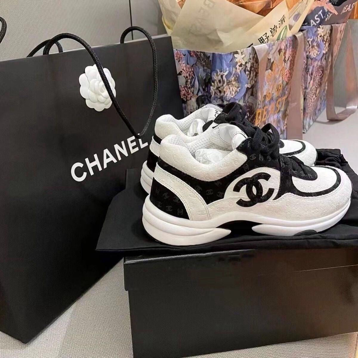 CC Platform Height-Increasing Versatile Chunky Panda Dad Sneakers Item NO.:HF-SE003