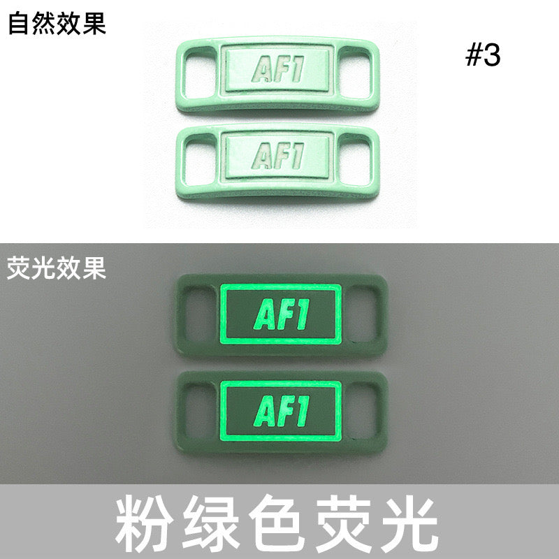 Noctilucent Neon Colors Decorative AF1 Sneaker Buckles for Custom Shoe Makers Item NO.: ACC-003
