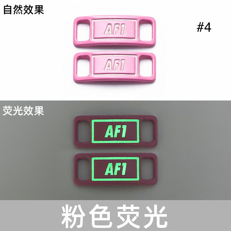 Noctilucent Neon Colors Decorative AF1 Sneaker Buckles for Custom Shoe Makers Item NO.: ACC-003