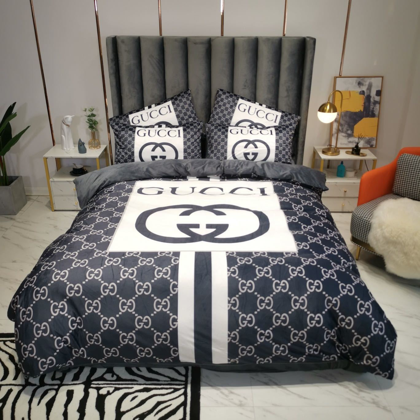 Luxury Brands Crystal Velvet Bedding Sets Item NO.:HF-HP002