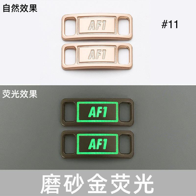 Noctilucent Neon Colors Decorative AF1 Sneaker Buckles for Custom Shoe Makers Item NO.: ACC-003