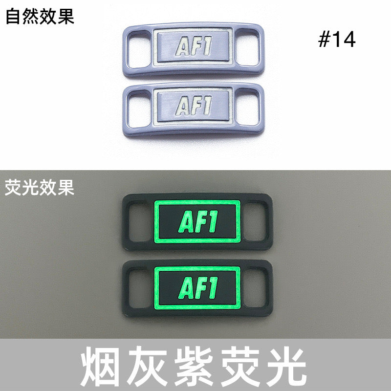 Noctilucent Neon Colors Decorative AF1 Sneaker Buckles for Custom Shoe Makers Item NO.: ACC-003