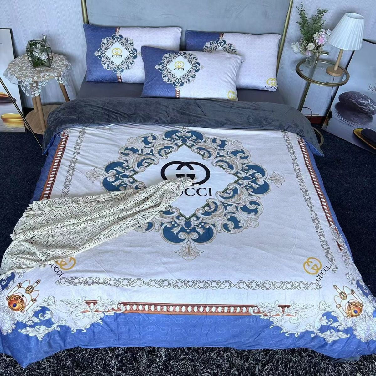 Luxury Brands Crystal Velvet Bedding Sets Item NO.:HF-HP002