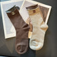 CC Minimalist Color-Block Mid-Calf Women's Socks (Fall & Winter) Item NO.:HF-SK007