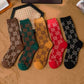 GG Letter Metallic Yarn Mid-Calf Slouch Socks Item NO.:HF-SK010