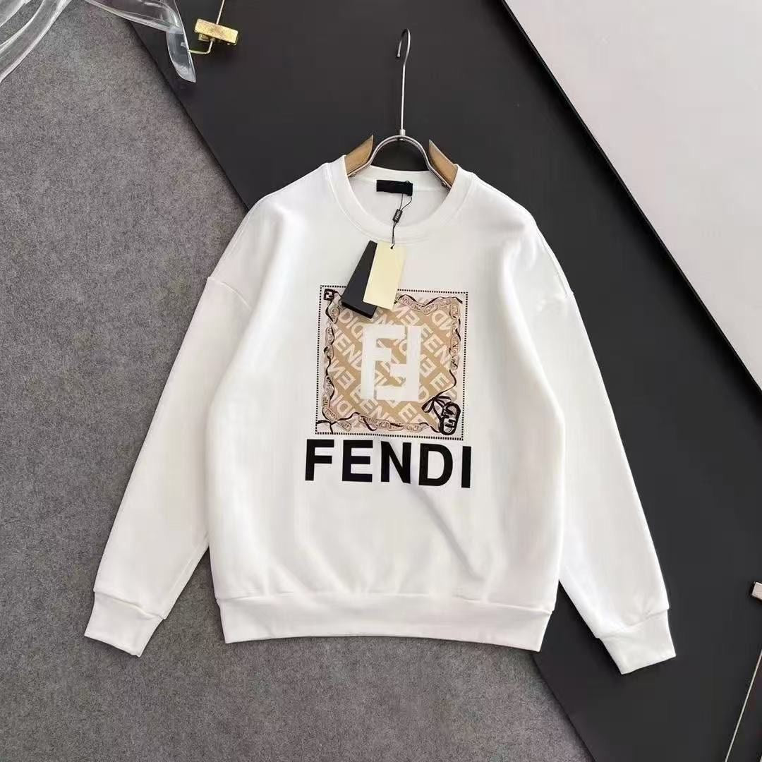 FENDI Unisex Printed Loose Heavyweight Hoodie Item NO.:HF-CT010