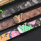 Custom Fancy Pattern Print LV Buckle Leather Belt   ITEM NO.: CS-BT067