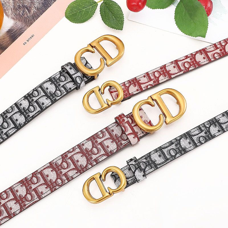 Selected Quality Simple Christian Dior Buckle Leather Belt    ITEM NO.: CS-BT033