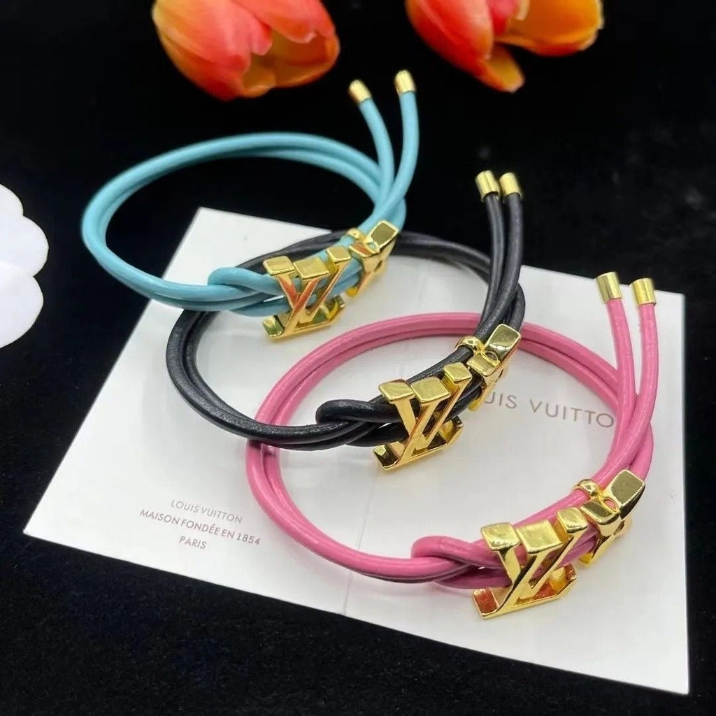 Three-Colour LV Leather Bracelets   ITEM NO.: HF-JL023